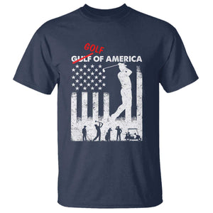Golf Of America Patriotic USA Flag T Shirt Funny Golfing Pun American Sports Gift for Patriotic Golfers n Dads TS02 Navy Print Your Wear