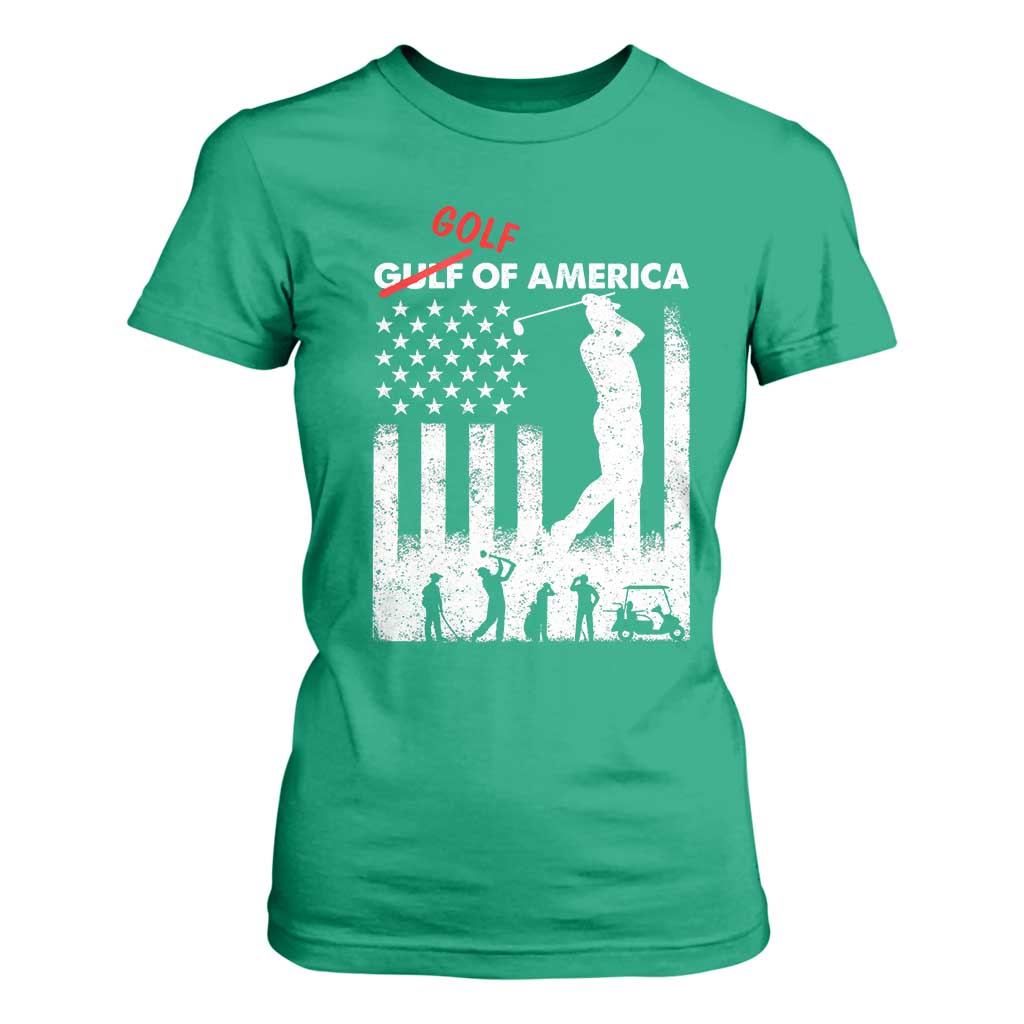 Golf Of America Patriotic USA Flag T Shirt For Women Funny Golfing Pun American Sports Gift for Patriotic Golfers n Dads TS02 Irish Green Print Your Wear