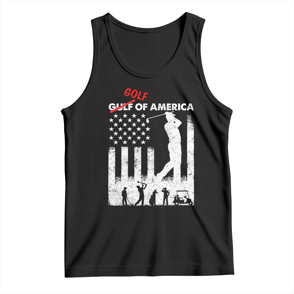 Golf Of America Patriotic USA Flag Tank Top Funny Golfing Pun American Sports Gift for Patriotic Golfers n Dads TS02 Black Print Your Wear
