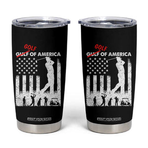 Golf Of America Patriotic USA Flag Tumbler Cup Funny Golfing Pun American Sports Gift for Patriotic Golfers n Dads TS02 Black Print Your Wear