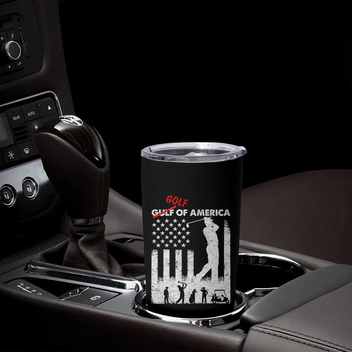Golf Of America Patriotic USA Flag Tumbler Cup Funny Golfing Pun American Sports Gift for Patriotic Golfers n Dads TS02 Print Your Wear