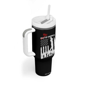 Golf Of America Patriotic USA Flag Tumbler With Handle Funny Golfing Pun American Sports Gift for Patriotic Golfers n Dads TS02 Print Your Wear