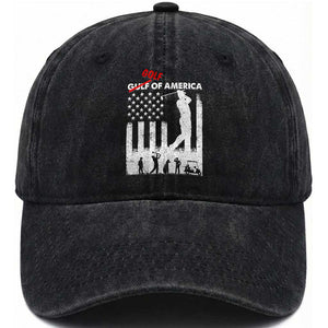 Golf Of America Patriotic USA Flag Washed Cotton Baseball Cap Funny Golfing Pun American Sports Gift for Patriotic Golfers n Dads TS02 Print Your Wear