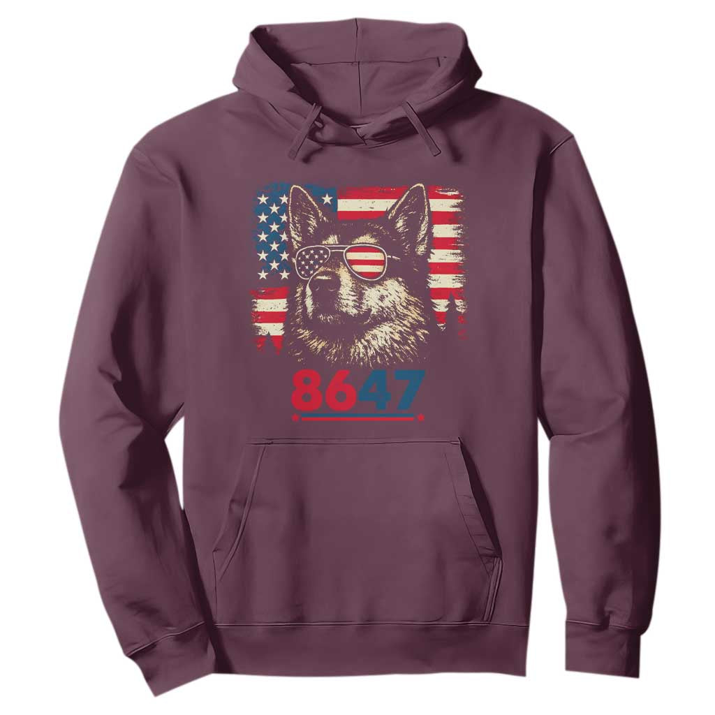 Vintage Patriotic German Shepherd 1776 Graphic Hoodie American Flag Sunglasses Cool Dog 4th of July Distressed TS02 Maroon Print Your Wear