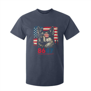 Vintage Patriotic German Shepherd 1776 Graphic T Shirt For Kid American Flag Sunglasses Cool Dog 4th of July Distressed TS02 Navy Print Your Wear