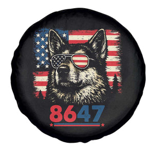 Vintage Patriotic German Shepherd 1776 Graphic Spare Tire Cover American Flag Sunglasses Cool Dog 4th of July Distressed TS02 Print Your Wear