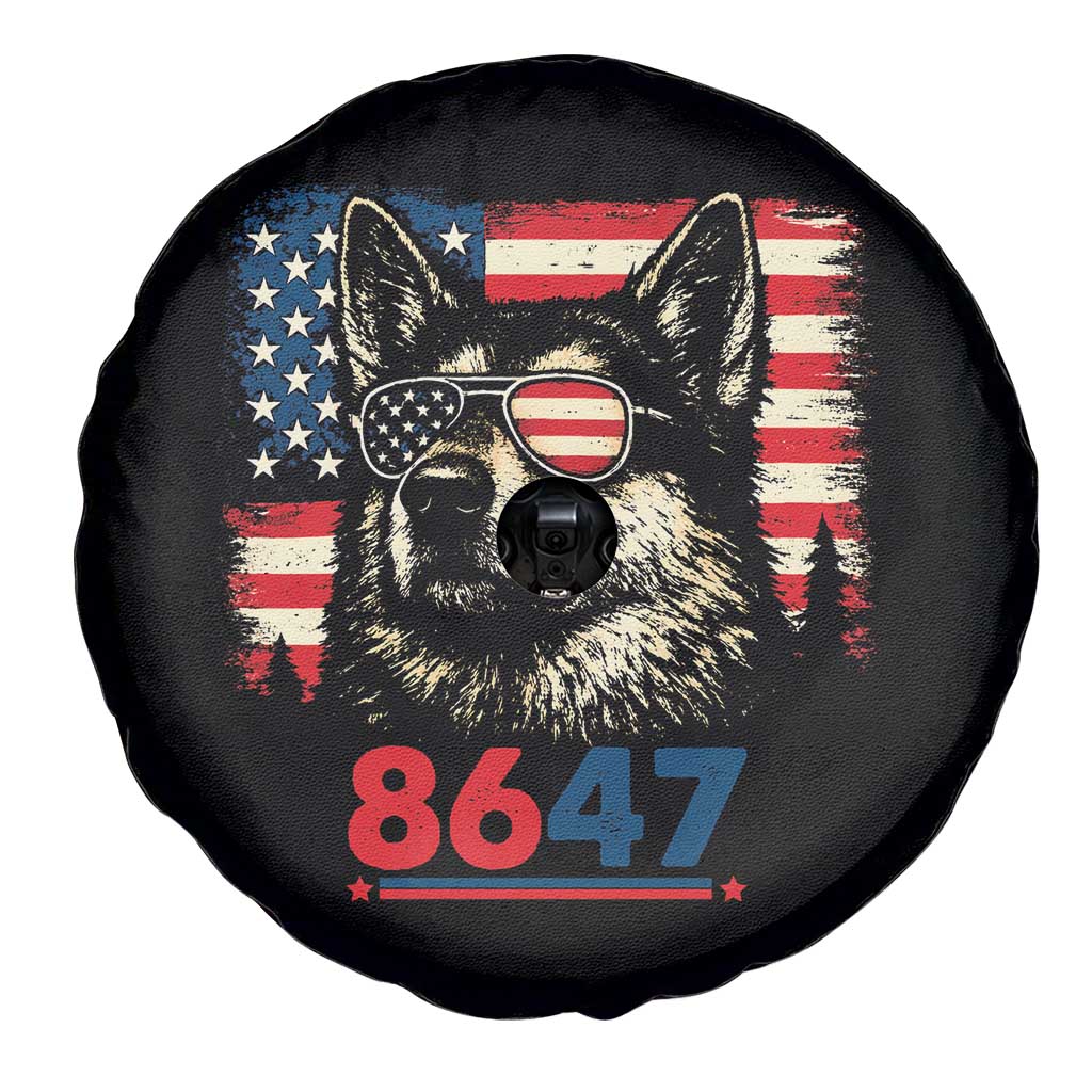 Vintage Patriotic German Shepherd 1776 Graphic Spare Tire Cover American Flag Sunglasses Cool Dog 4th of July Distressed TS02 Print Your Wear