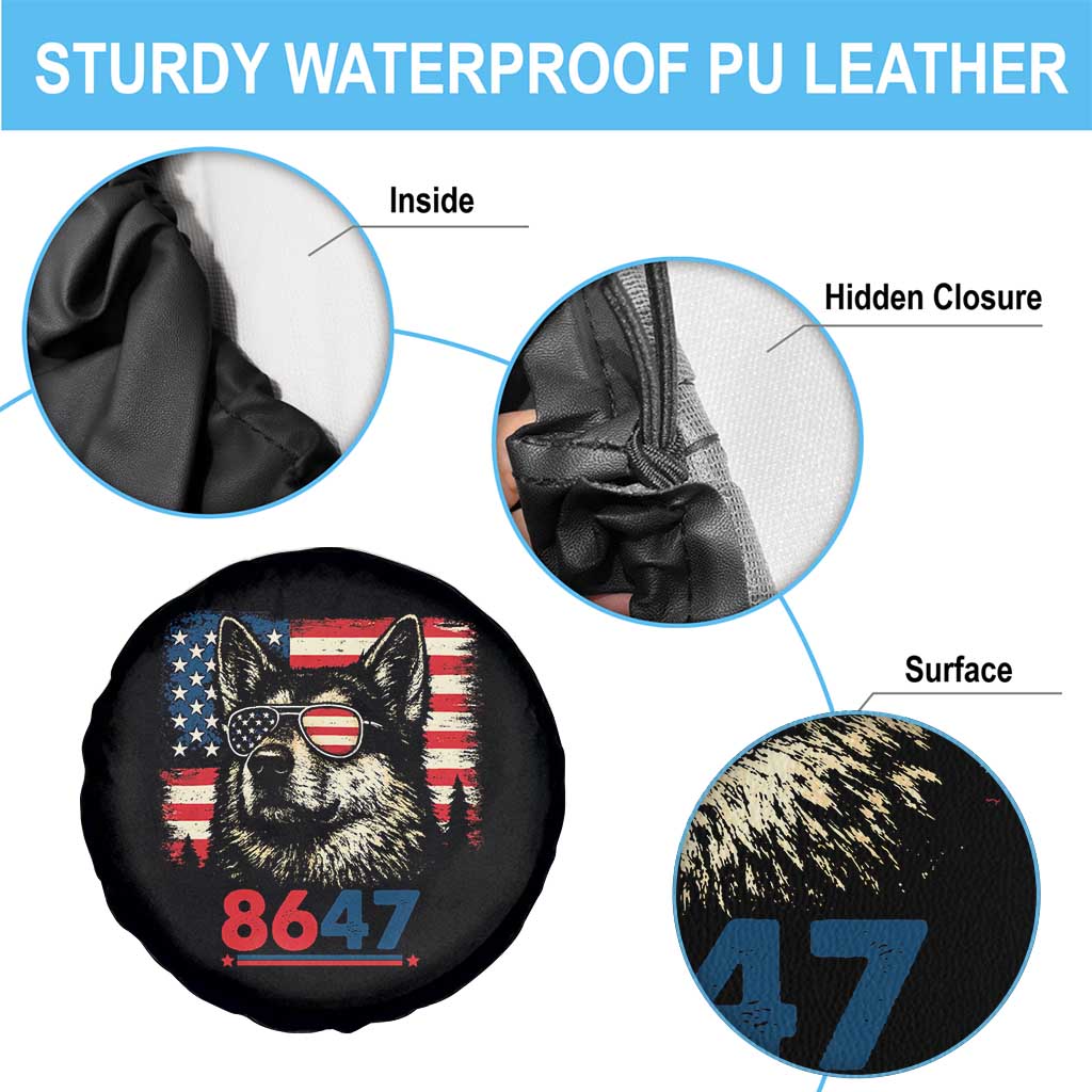 Vintage Patriotic German Shepherd 1776 Graphic Spare Tire Cover American Flag Sunglasses Cool Dog 4th of July Distressed TS02 Print Your Wear