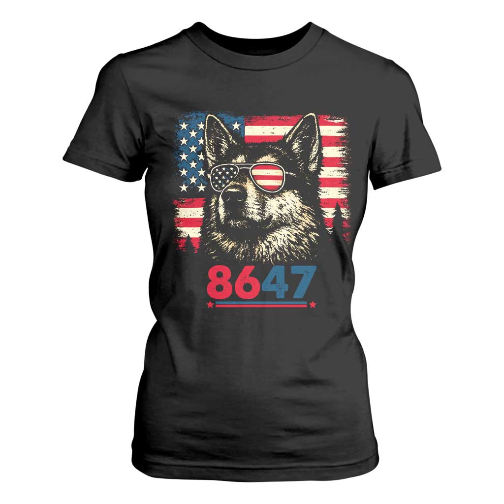 Vintage Patriotic German Shepherd 1776 Graphic T Shirt For Women American Flag Sunglasses Cool Dog 4th of July Distressed TS02 Black Print Your Wear