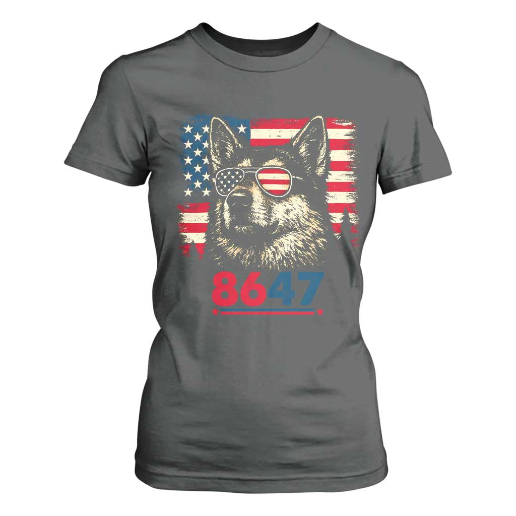 Vintage Patriotic German Shepherd 1776 Graphic T Shirt For Women American Flag Sunglasses Cool Dog 4th of July Distressed TS02 Dark Heather Print Your Wear