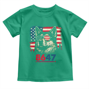 Vintage Patriotic German Shepherd 1776 Graphic Toddler T Shirt American Flag Sunglasses Cool Dog 4th of July Distressed TS02 Irish Green Print Your Wear