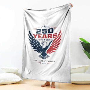 250 Years of Freedom Commemorative Patriotic Eagle Throw Blanket Majestic American Flag Winged Eagle 1776 to 2026 Semiquincentennial TS02 Print Your Wear