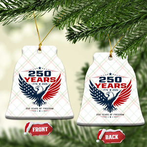 250 Years of Freedom Commemorative Patriotic Eagle Ceramic Ornament Majestic American Flag Winged Eagle 1776 to 2026 Semiquincentennial TS02 Print Your Wear