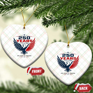 250 Years of Freedom Commemorative Patriotic Eagle Ceramic Ornament Majestic American Flag Winged Eagle 1776 to 2026 Semiquincentennial TS02 Print Your Wear