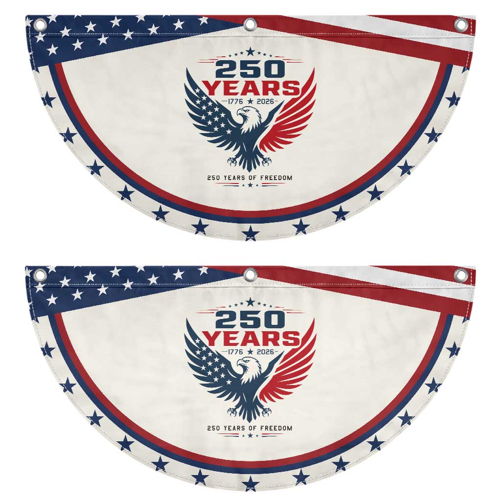 250 Years of Freedom Commemorative Eagle Patriotic Fan Flag Majestic American Flag Winged Eagle 1776 to 2026 Semiquincentennial