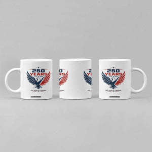 250 Years of Freedom Commemorative Patriotic Eagle Coffee Mug Majestic American Flag Winged Eagle 1776 to 2026 Semiquincentennial TS02 Print Your Wear
