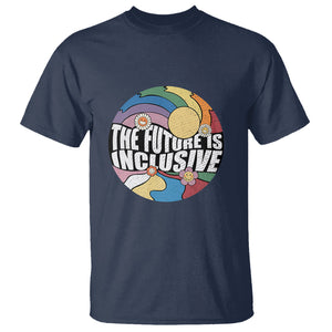 The Future Is Inclusive LGBT Gay Pride Month Retro Groovy T Shirt TS02 Navy Printyourwear