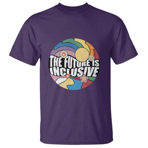The Future Is Inclusive LGBT Gay Pride Month Retro Groovy T Shirt TS02 Purple Printyourwear