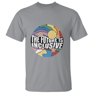 The Future Is Inclusive LGBT Gay Pride Month Retro Groovy T Shirt TS02 Sport Gray Printyourwear