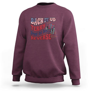 Funny 4th Of July Sweatshirt Back Up Terry Put It In Reverse Fireworks Retro Groovy TS02 Maroon Printyourwear