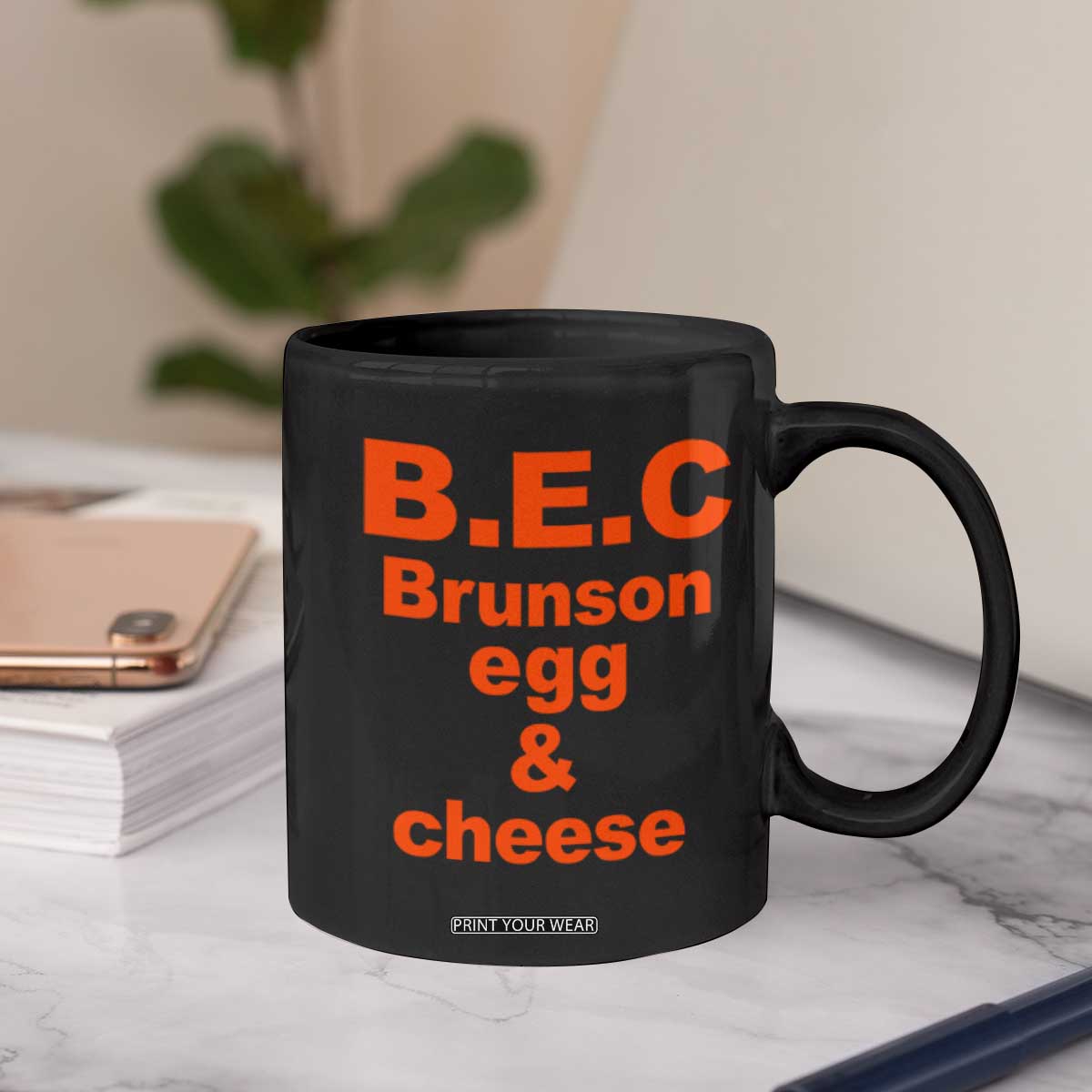 B.E.C. Brunson Egg and Cheese Sandwich Pun Coffee Mug Funny New York Bodega Breakfast Basketball Fan