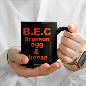 B.E.C. Brunson Egg and Cheese Sandwich Pun Coffee Mug Funny New York Bodega Breakfast Basketball Fan
