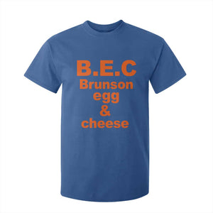 B.E.C. Brunson Egg and Cheese Sandwich Pun T Shirt For Kid Funny New York Bodega Breakfast Basketball Fan