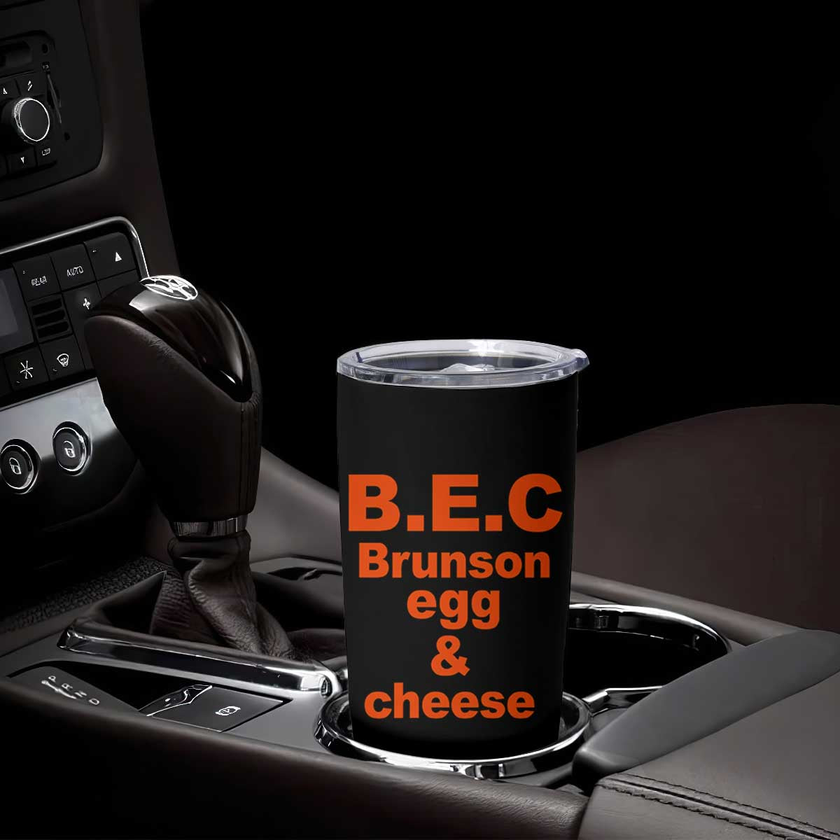B.E.C. Brunson Egg and Cheese Sandwich Pun Tumbler Cup Funny New York Bodega Breakfast Basketball Fan
