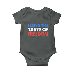 I Love The Taste Of Freedom Matching Couple Baby Onesie Funny Patriotic Red White and Blue 4th of July