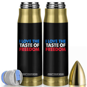 I Love The Taste Of Freedom Matching Couple Bullet Tumbler Funny Patriotic Red White and Blue 4th of July TS02 Black Print Your Wear