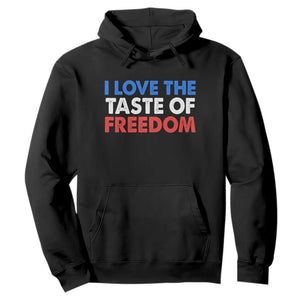 I Love The Taste Of Freedom Matching Couple Hoodie Funny Patriotic Red White and Blue 4th of July