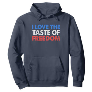I Love The Taste Of Freedom Matching Couple Hoodie Funny Patriotic Red White and Blue 4th of July