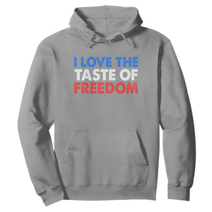 I Love The Taste Of Freedom Matching Couple Hoodie Funny Patriotic Red White and Blue 4th of July