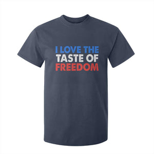 I Love The Taste Of Freedom Matching Couple T Shirt For Kid Funny Patriotic Red White and Blue 4th of July