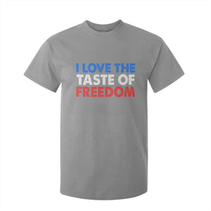 I Love The Taste Of Freedom Matching Couple T Shirt For Kid Funny Patriotic Red White and Blue 4th of July