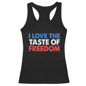 I Love The Taste Of Freedom Matching Couple Racerback Tank Top Funny Patriotic Red White and Blue 4th of July