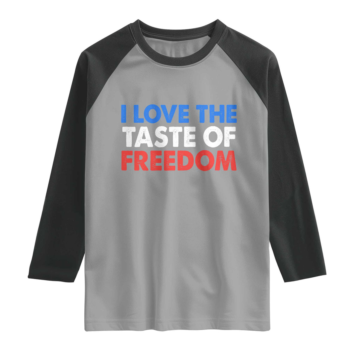 I Love The Taste Of Freedom Matching Couple Raglan Shirt Funny Patriotic Red White and Blue 4th of July