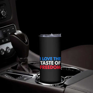 I Love The Taste Of Freedom Matching Couple Skinny Tumbler Funny Patriotic Red White and Blue 4th of July TS02 Print Your Wear