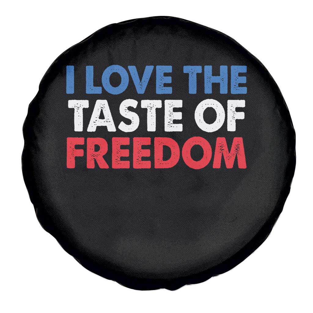 I Love The Taste Of Freedom Matching Couple Spare Tire Cover Funny Patriotic Red White and Blue 4th of July TS02 Print Your Wear