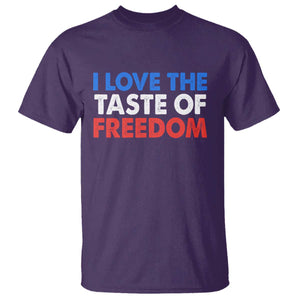 I Love The Taste Of Freedom Matching Couple T Shirt Funny Patriotic Red White and Blue 4th of July TS02 Purple Print Your Wear