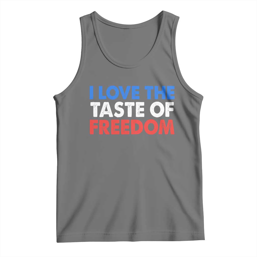 I Love The Taste Of Freedom Matching Couple Tank Top Funny Patriotic Red White and Blue 4th of July
