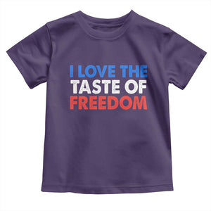 I Love The Taste Of Freedom Matching Couple Toddler T Shirt Funny Patriotic Red White and Blue 4th of July