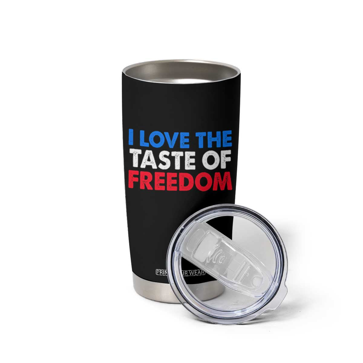 I Love The Taste Of Freedom Matching Couple Tumbler Cup Funny Patriotic Red White and Blue 4th of July TS02 Print Your Wear