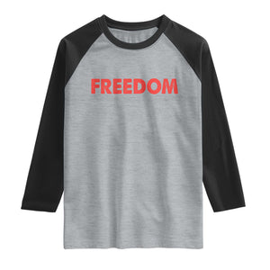 I'm Freedom Matching Couple Raglan Shirt Funny Patriotic Red White and Blue 4th of July