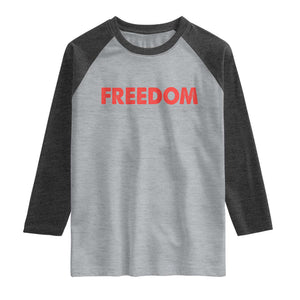 I'm Freedom Matching Couple Raglan Shirt Funny Patriotic Red White and Blue 4th of July