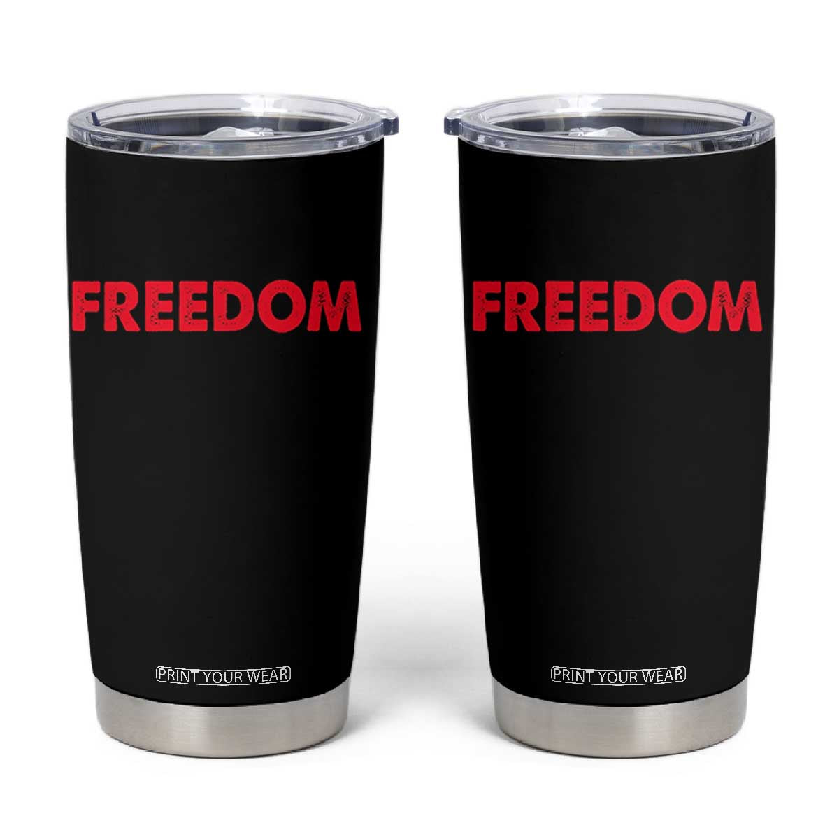 I'm Freedom Matching Couple Tumbler Cup Funny Patriotic Red White and Blue 4th of July TS02 Black Print Your Wear