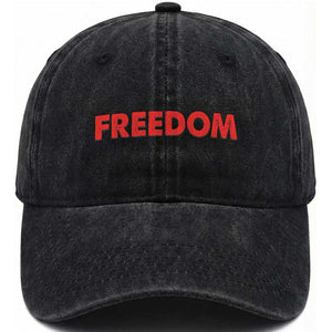 I'm Freedom Matching Couple Washed Cotton Baseball Cap Funny Patriotic Red White and Blue 4th of July