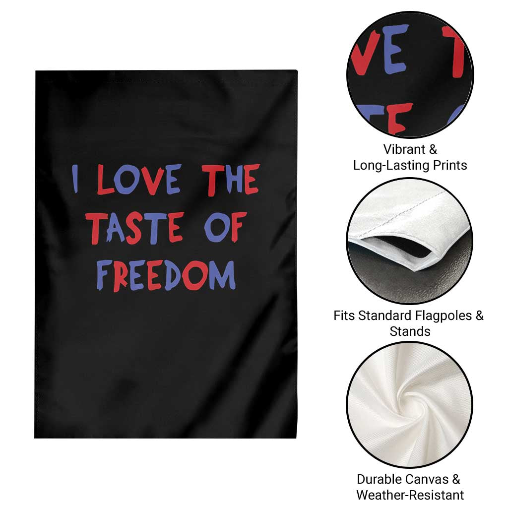 I Love The Taste Of Freedom Americana Matching Couple Garden Flag Funny Patriotic Red White and Blue 4th of July TS02 Print Your Wear