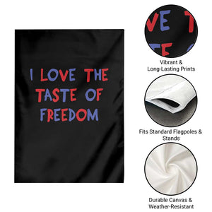 I Love The Taste Of Freedom Americana Matching Couple Garden Flag Funny Patriotic Red White and Blue 4th of July TS02 Print Your Wear