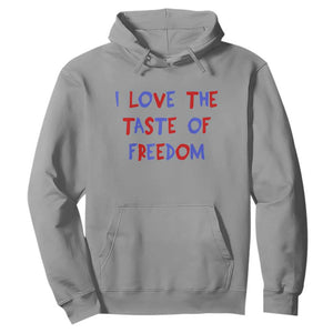 I Love The Taste Of Freedom Americana Matching Couple Hoodie Funny Patriotic Red White and Blue 4th of July TS02 Sport Gray Print Your Wear